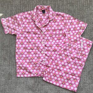 Paul Frank Pink Monkey Print Pajama Set